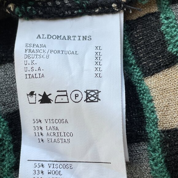 Anthropologie Aldomartins Wool Blend Knit Pencil Geometric Checker Skirt, Sz XL - Picture 6 of 7